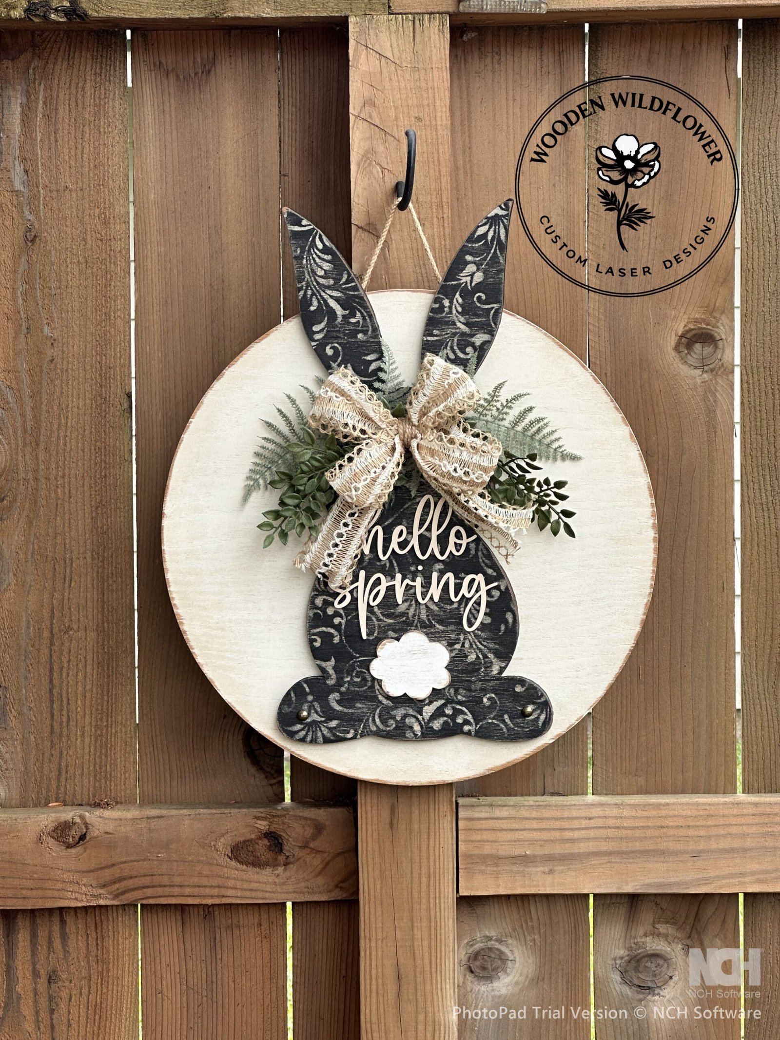 Hello Spring Black rabbit